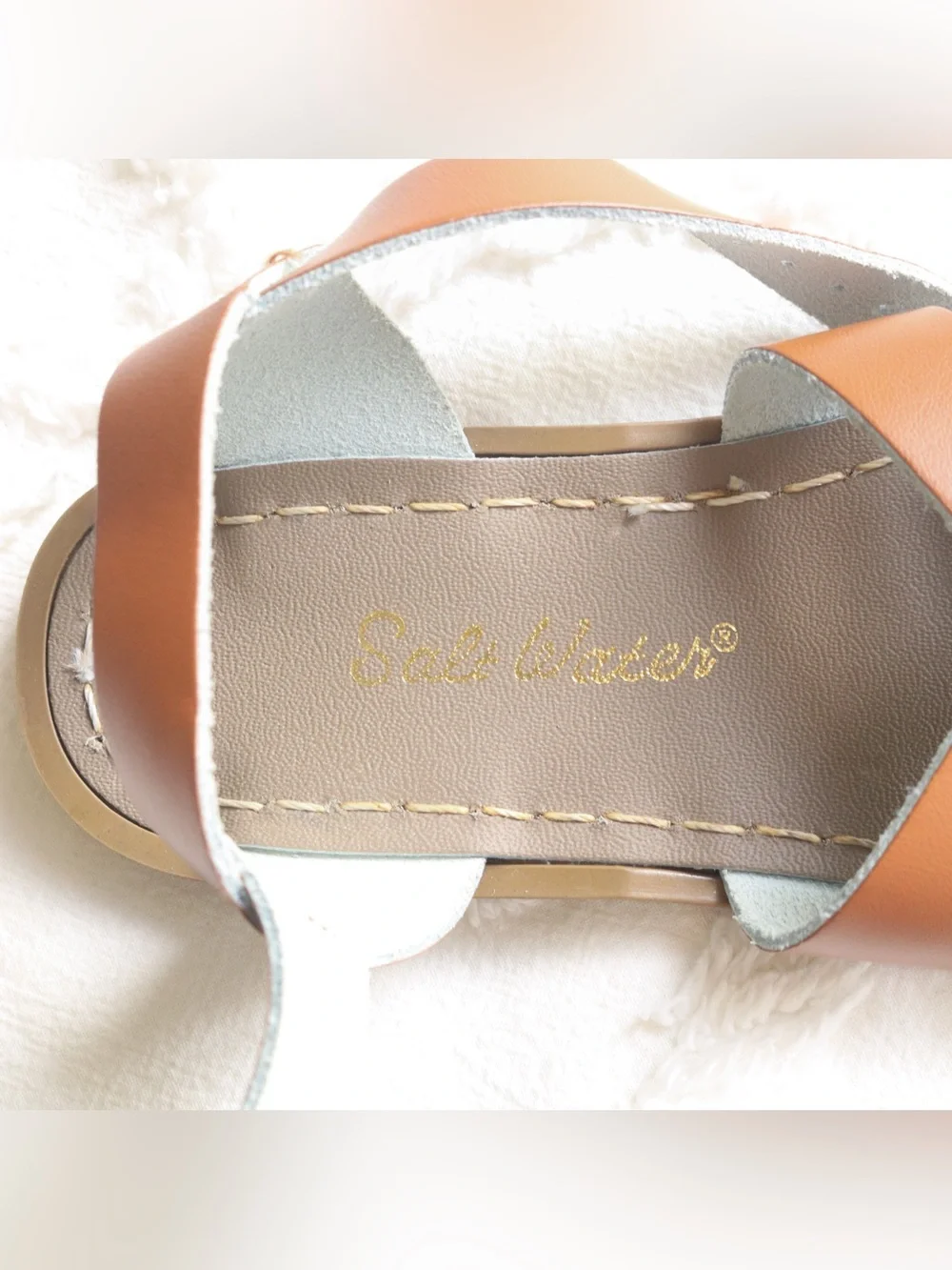 Salt Water Sandals by Hoy | Leather Ankle Strap Original Sandals Kids Size 13 - Picture 7 of 15